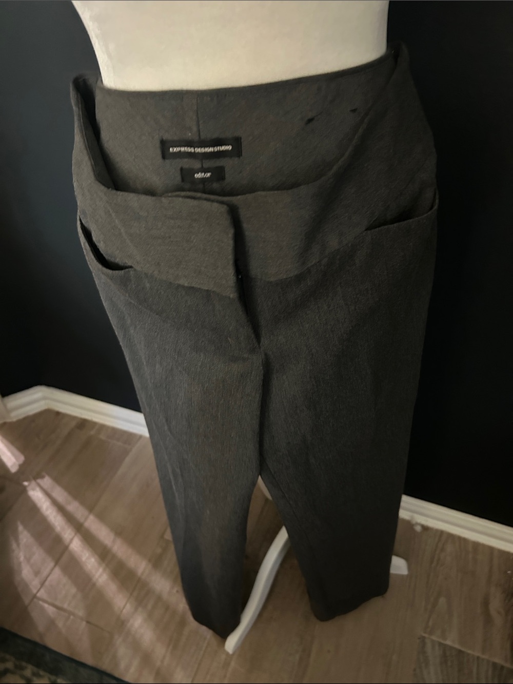 Express Men's Dark Gray Dress Pants